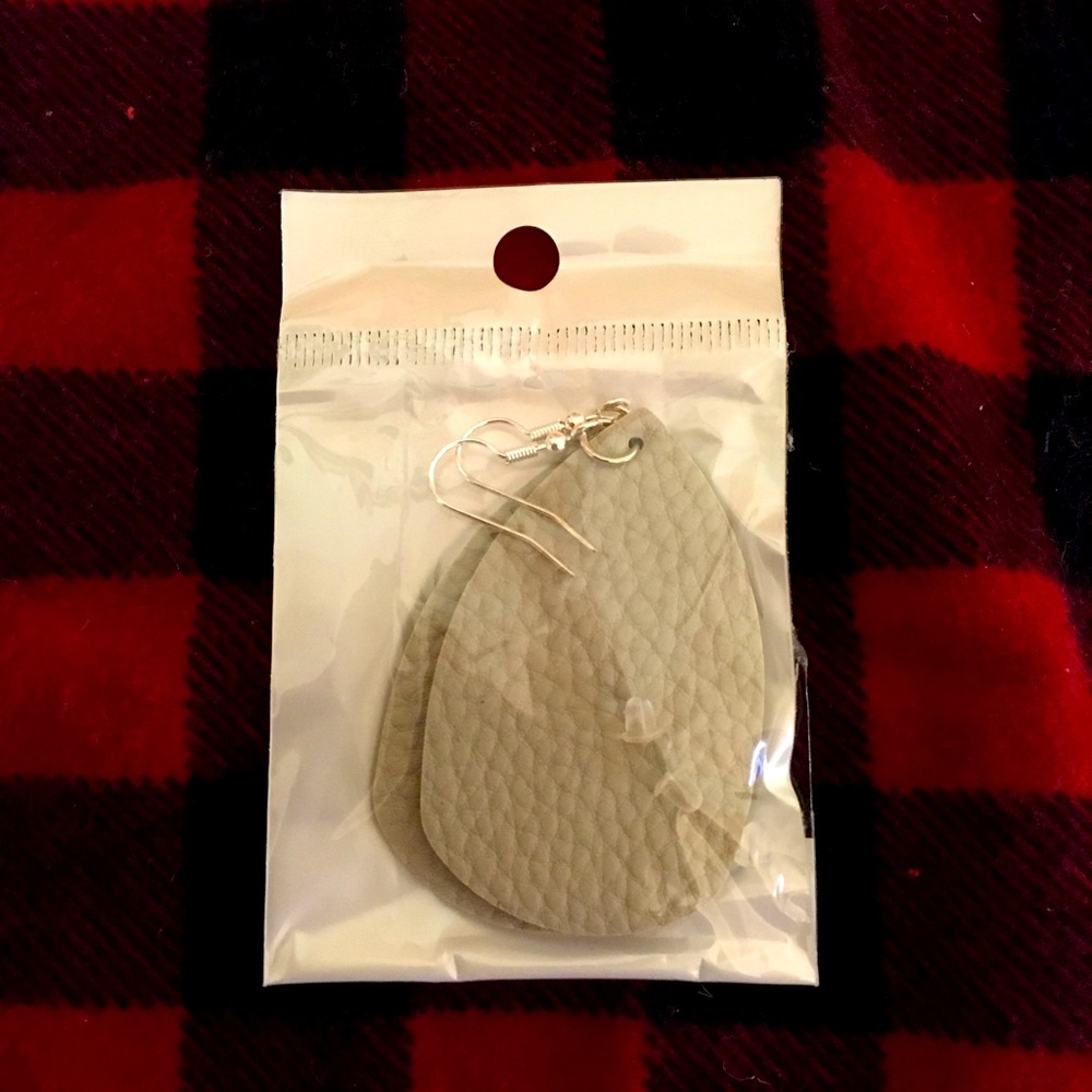 Faux leather earrings
